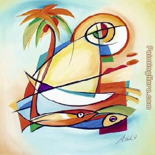 Sun Fish I painting - Alfred Gockel Sun Fish I art painting